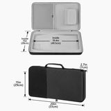 Geekria Hard Shell Travel Case, Compatible with Logitech Ergo K860, Keyboard Carrying Bag (Dark Grey)