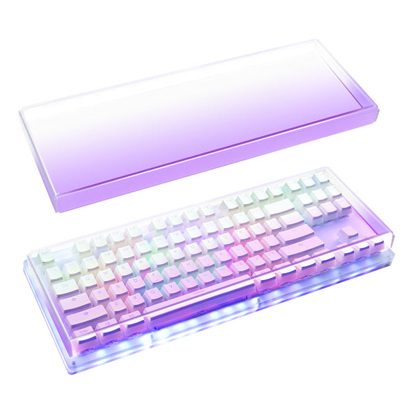 Geekria Tenkeyless Acrylic Keyboard Dust Cover, for TKL 80% Compact 87 Key Computer Mechanical Gaming Keyboard, Compatible with Logitech G915 TKL/G PRO Mechanical Gaming Keyboard (Gradient Purple)