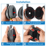 Geekria Quickfit Replacement Ear Pads Compatible with Sony ULT WEAR, WH-ULT900N Headphones Ear Cushions, Repair Parts (White)