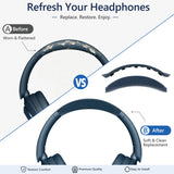 Geekria Replacement Headband Compatible with Sony WH-XB910N Headphones, Headband Cushion Cover Repair Parts with Screwdriver (Blue)