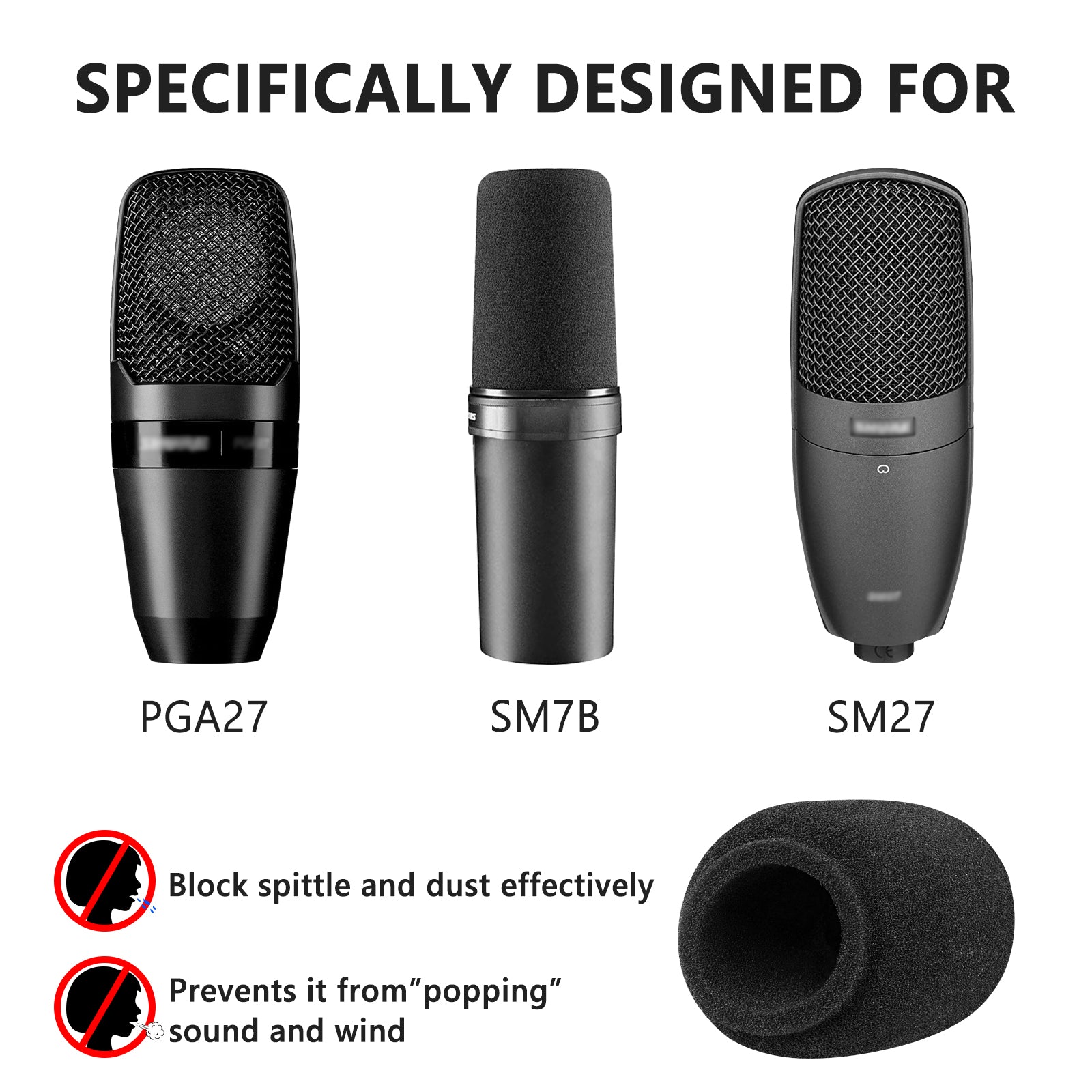 PodMic Pop Filter - Mic Windscherm Foam Wind Cover voor Rode PodMic PodMic Pop Filter - Mic Windscherm Foam Wind Cover voor Rode PodMic