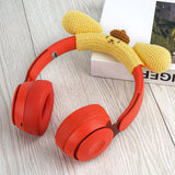 Geekria Knit Fabric Headband Cover Compatible with Bose QC45, QC35 II, Sony WH-1000XM5, 1000XM4, Beats Solo4, Studio3, JBL Tune 720BT Headphones, Easy DIY Installation (Yellow)