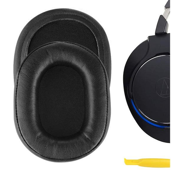 Geekria QuickFit Replacement Ear Pads for Audio-Technica ATH-MSR7 MSR7NC MSR7BK MSR7GM Headphones Ear Cushions, Headset Earpads, Ear Cups Cover Repair Parts (Black)