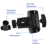 Geekria for Creators Microphone Stand Crossbar Clamp Mount, Fit for 15mm Bracket, Horizontal Arms Connector Clip, Mic Holder Adapter, Suitable for Studio, Recording, Podcasting (Black)
