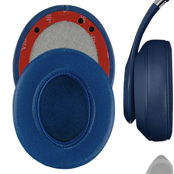 Geekria Elite Sheepskin Replacement Ear Pads for Beats Studio 3 (A1914), Studio 3.0 Wireless Headphones Ear Cushions, Headset Earpads, Ear Cups Cover Repair Parts (Blue)