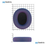 Geekria Mesh Fabric Replacement Ear Pads Compatible with Sony WH-CH700N, WH-CH710N, WH-CH720N Headphones Ear Cushions, Repair Parts (Pink-Blue Gradient)