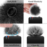Geekria for Creators Furry Windscreen Compatible with Rode Wireless GO Gen 3 III, GO 2, PRO, ME Mic DeadCat Wind Cover Muff, Fluff Cover Windshield, Wind Noise Reduction (Grey / 4 Pack)