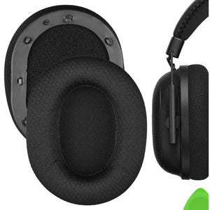 Geekria Comfort Mesh Fabric Replacement Ear Pads for Razer BlackShark V2, BlackShark V2 Pro Headphones Ear Cushions, Headset Earpads, Ear Cups Cover Repair Parts (Black)