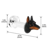 Geekria Magnetic Headphone Hanger with Resin Dog Head and Clear Acrylic Holder, for Magnetic PC Cases, Shelves, and Cabinets, Over-Ear and On-Ear Headphones