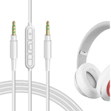 Geekria Audio Cable with Mic Compatible with Beats Studio Pro/3/2, Solo 4/3/2, Mixr Cable, 3.5mm Replacement Stereo Cord with Inline Microphone and Volume Control (4 ft/1.2 m)