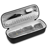 Geekria Carrying Case Compatible with DJI Osmo Pocket 4, Portable Shockproof Hard Shell Protective Storage Bag, Travel Organizer for Charger, Cable, SD Card and Accessories (Dark Grey)