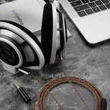 Geekria Apollo Single Crystal Copper Silver Upgrade Audio Cable Compatible with Sennheiser HD800, HD800S, 4.4mm Replacement Headphones Cord for Hi-Resolution Audiophile, HiFi Headset (4ft / 130cm)