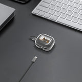 Geekria Silicone Case Cover Compatible with JBL Live Flex 3 True Wireless Earbuds, Protective Earphones Skin Cover with Keychain Hook, Charging Port Accessible, Front LED Visible (Clear)