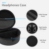 Geekria Shield Case Compatible with Sony WH-XB910N, WH-XB900N, WH-H900N, WH-1000XM2 Headphones, Replacement Protective Hard Shell Travel Carrying Bag with Cable Storage (Dark Grey)