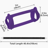 Geekria Silicone Speaker Case Cover Compatible with JBL Flip7, Protective Soft Skin, Replacement Portable Travel Carrying Sleeve with Shoulder Strap (Purple)