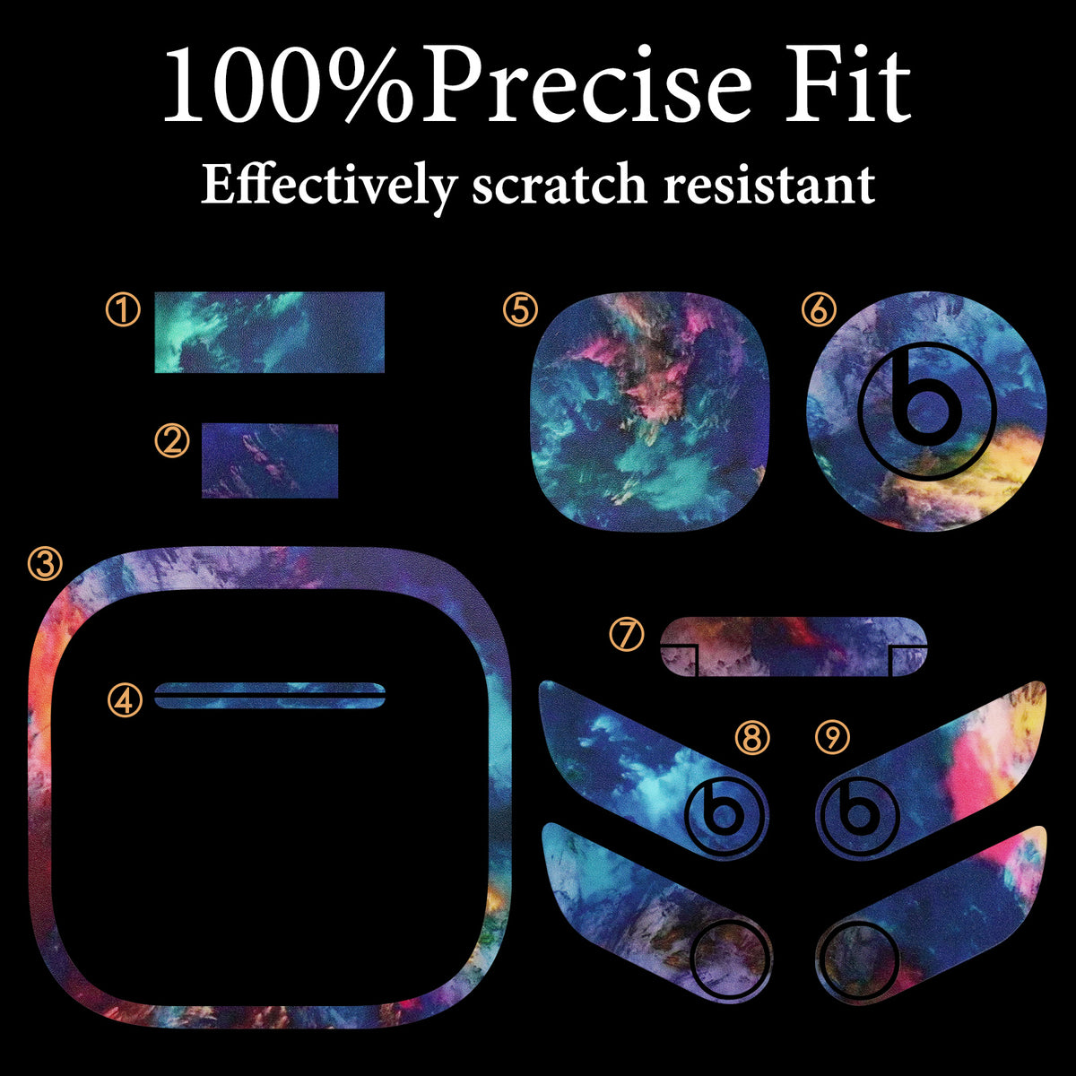 Geekria Earbuds Sticker Compatible with Beats Powerbeats Pro True Wire