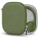 Geekria Shield Headphones Case Compatible with JBL Tune 510BT, AKG Y50BT, Sony WH-CH520/CH510, Replacement Hard Shell Travel Carrying Bag with Cable Storage (Green)