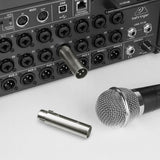 Geekria for Creators XLR Male to XLR Male Microphone Cable Adapter, Compatible with Shure SM58, SM57, SM7B, MV7, PGA48, Behringer xm8500 Mic Cord Plug (Silver, 2 Pack)