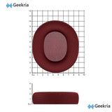 Geekria Mesh Fabric Replacement Ear Pads Compatible with SteelSeries Arctis 1, 1 Wireless, 3, 5, 7, 7 Wireless, 7+, 7P, 7P+, 7X, 7X+, 9, 9X, Pro, Prime, Repair Parts (Dark red)