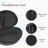 Geekria Shield Headphones Case Compatible with Beats Solo 4/3/2/Pro, Replacement Hard Shell Travel Carrying Bag with Cable Storage (Black)