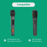 Geekria for Creators Wireless Microphone Case Compatible with JBL Wireless Two Microphone System & JBL PartyBox, Bietrun, Handheld Dual Mic Travel Bag with 2 Mic Covers (Black)