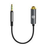 Geekria 3.5mm (1/8'') Stereo Male to 4.4mm Balanced Female Adapter Cord / 5 Cores Conversion Audio Cable, Headphones Plug Adapter, Aluminum Alloy Audio Plug, PP Yarn Braided Upgrade Cable (0.5ft)