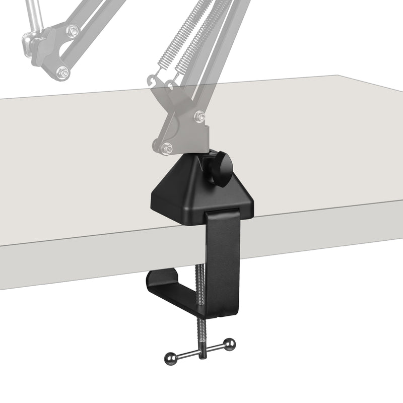 Geekria for Creators Microphone Desk Mount Clamp, Boom Arm Clamps for Adjustable Mic Stand Compatible with TONOR T20, Ao