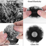 Geekria for Creators Furry Windscreen Compatible with BOYA Omic Wireless Mic, Mic DeadCat Wind Cover Muff, Fluff Cover Windshield, Wind Noise Reduction (Grey / 2 Pack)