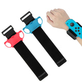 Geekria Wrist Bands Compatible with Just Dance 2021 2020 2019 and Zumba Burn It Up Compatible with Nintendo Switch Controller Game, Adjustable Elastic Strap for Joy-Cons Controller (2 Pack)