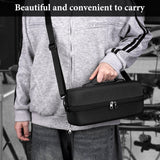 Geekria Shield Speaker Case Compatible with JBL Charge 6, Replacement Hard Shell Portable Protective Carrying Bag With Cable Storage, Keychain Hook, Travel Shoulder Strap (Dark Grey)