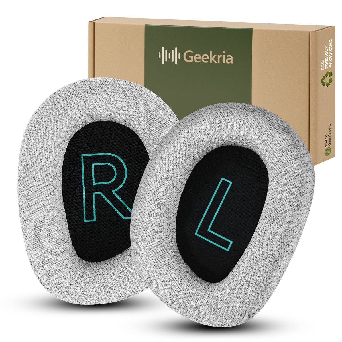 Geekria Comfort Mesh Fabric Replacement Ear Pads for Logitech G522 Lig