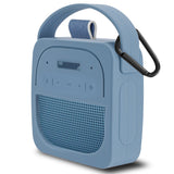Geekria Silicone Speaker Case Cover Compatible with Bose SoundLink Micro II, Protective Soft Skin, Replacement Portable Speakers Travel Carrying Sleeve with Keychain Hook (Blue)