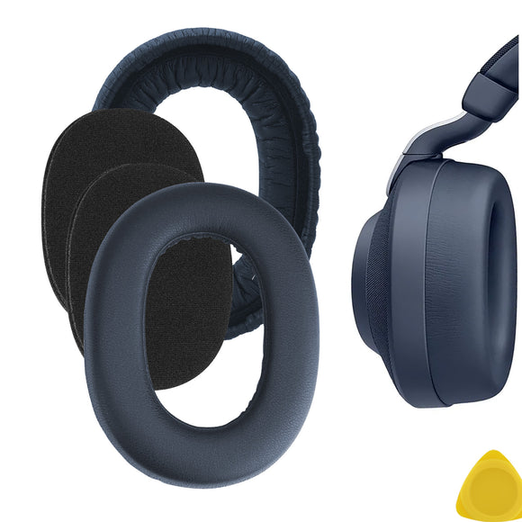 Geekria QuickFit Replacement Ear Pads for Jabra Elite 85H Headphones Ear Cushions, Headset Earpads, Ear Cups Cover Repair Parts (Navy Blue)