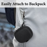 Geekria Shield Earbud Case Compatible with Jabra Elite 10 Gen 2,7, 8, 3, 4, 65t, 75t True Wireless Earbud, Replacement Hard Shell Travel Carrying Bag with Carabiner Clip (Black)