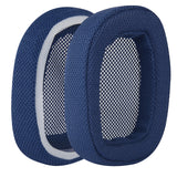 Geekria Comfort Mesh Fabric Replacement Ear Pads for Logitech G433 G233 G PRO Headphones Ear Cushions, Headset Earpads, Ear Cups Cover Repair Parts (Blue)