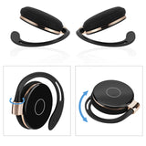 Geekria Wired Clip-On Ear Headphones with Mic, 3.5mm Open-Ear Earphones with Inline Volume & Call Control, Lightweight Comfort Fit for Phones, Tablets and 3.5mm Devices (Black)