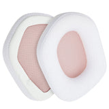 Geekria Comfort Mesh Fabric Replacement Ear Pads for Logitech G733, G535, G335 Headphones Ear Cushions, Repair Parts (White+Pink)