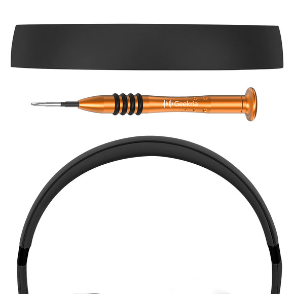 Geekria Plastic Headband Pad Compatible with Beats Solo 4 Headphones, Replacement Band Repair Part (Black)