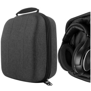 Geekria Shield Case for Large-Sized Over-Ear Headphones, Replacement Protective Hard Shell Travel Carrying Bag with Cable Storage, Compatible with Sennheiser HD660s 2, HD599, AKG K371 (Dark Grey)