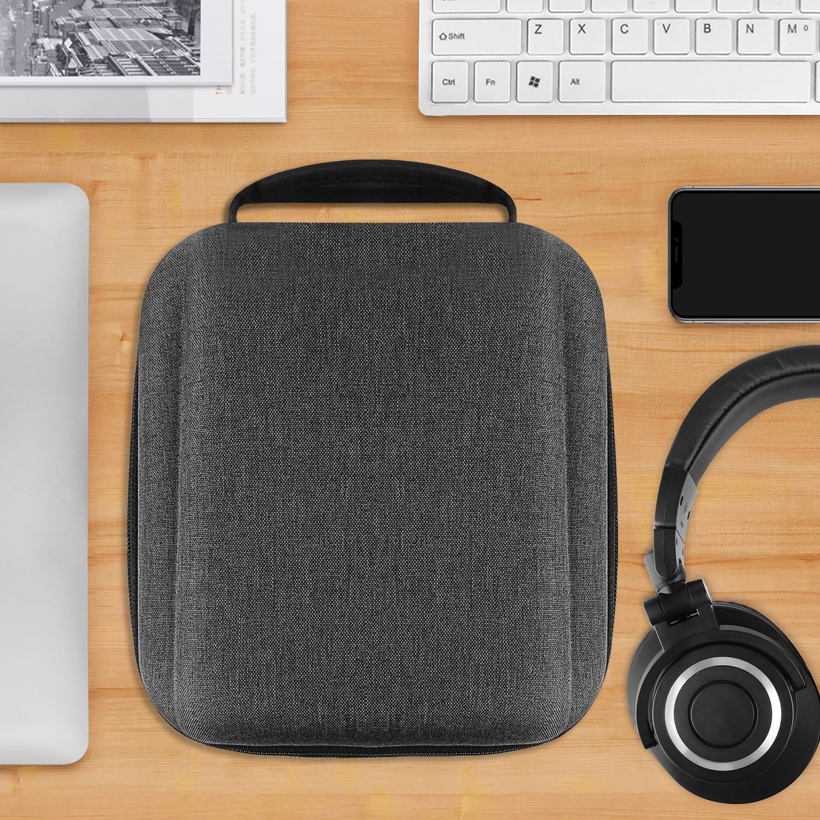 Geekria Shield Case Compatible with Audio-Technica ATH-M50XBT2, ATH-M5