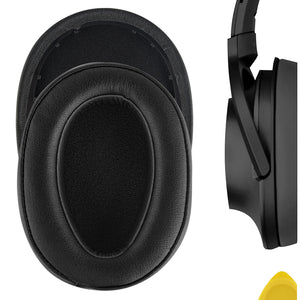 Geekria QuickFit Replacement Ear Pads for SONY MDR-100A MDR-100AAP MDR-H600A WH-H900N Headphones Ear Cushions, Headset Earpads, Ear Cups Cover Repair Parts (Black)
