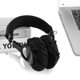 Geekria 100 Pairs Individually Wrapped Disposable Headphone Covers, Compatible with Over-Ear and MRI Headsets, Stretchable Sanitary Ear Pads (M, Black)