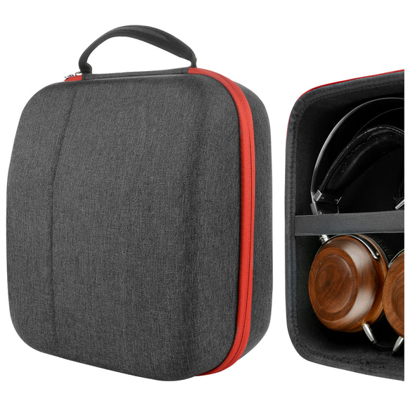 Geekria Shield Headphones Case for Large-Sized Over-Ear Headphones, Replacement Hard Shell Travel Carrying Bag with Cable Storage, Compatible with Denon AH-D9200, JVC HA-SZ2000 (Dark Grey)
