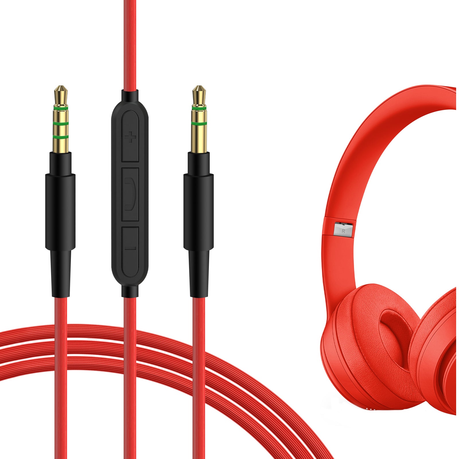 Aux Cord Beats Studio Solo Geekria Audio Cable With Mic Compatible