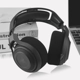 Geekria 2 Pairs Flex Fabric Headphones Ear Covers (Product Safety Certified), Washable & Stretchable Earcup Protectors for Over-Ear Headsets Ear Pads, Sweat-Resistant (Size L / Black)