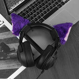 Geekria NOVA Headphone Headband Spacer+Cat Ears Attachment Compatible with Bose, Sony, Skullcandy, Beats, Marshall Headphones, Easy DIY Installation, Comfortable & Stylish (Black/Purple)