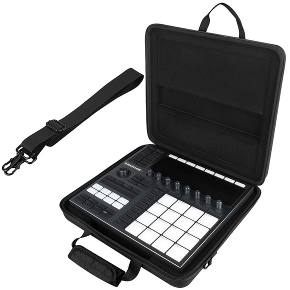 Geekria Analog Device Case Compatible with Native Instruments Maschine Plus, Maschine MK3, Protect Cover, Water-Resistant, Travel Carrying Bag with Shoulder Strap