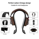 Geekria Acrylic Omega Headphone Stand for Over-Ear Headphones, Gaming Headset Stand, Desk Display Hanger Compatible with Sony, AKG, Sennheiser, JVC, Philips, Bang & Olufsen Headsets (Black)