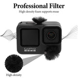 Geekria for Creators Camera Mic Wind Muff Compatible with GoPro Hero 13, 12, 11, 10, 9, 8 Action Camera, Dead Cat Windscreen Microphone Cover for Hero Series (Black)