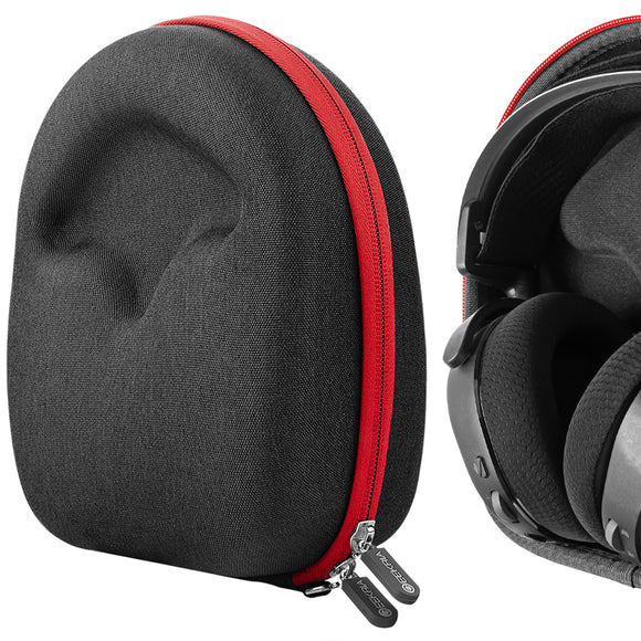 Geekria Shield Headphones Case for Compatible with SteelSeries Arctis 3, 7, 7X, 9, 9X, Arctis Nova PRO 3, 7, 7X, 7P Case, Replacement Hard Shell Travel Carrying Bag (Dark Grey)